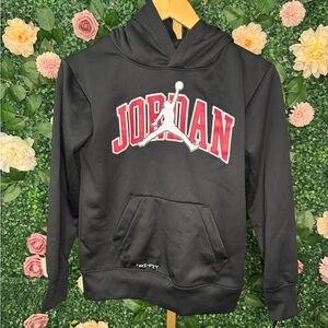 Jordan Black Hoodie with Red Accents